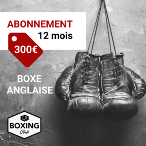 Abonnement 12 mois</br>Boxe anglaise